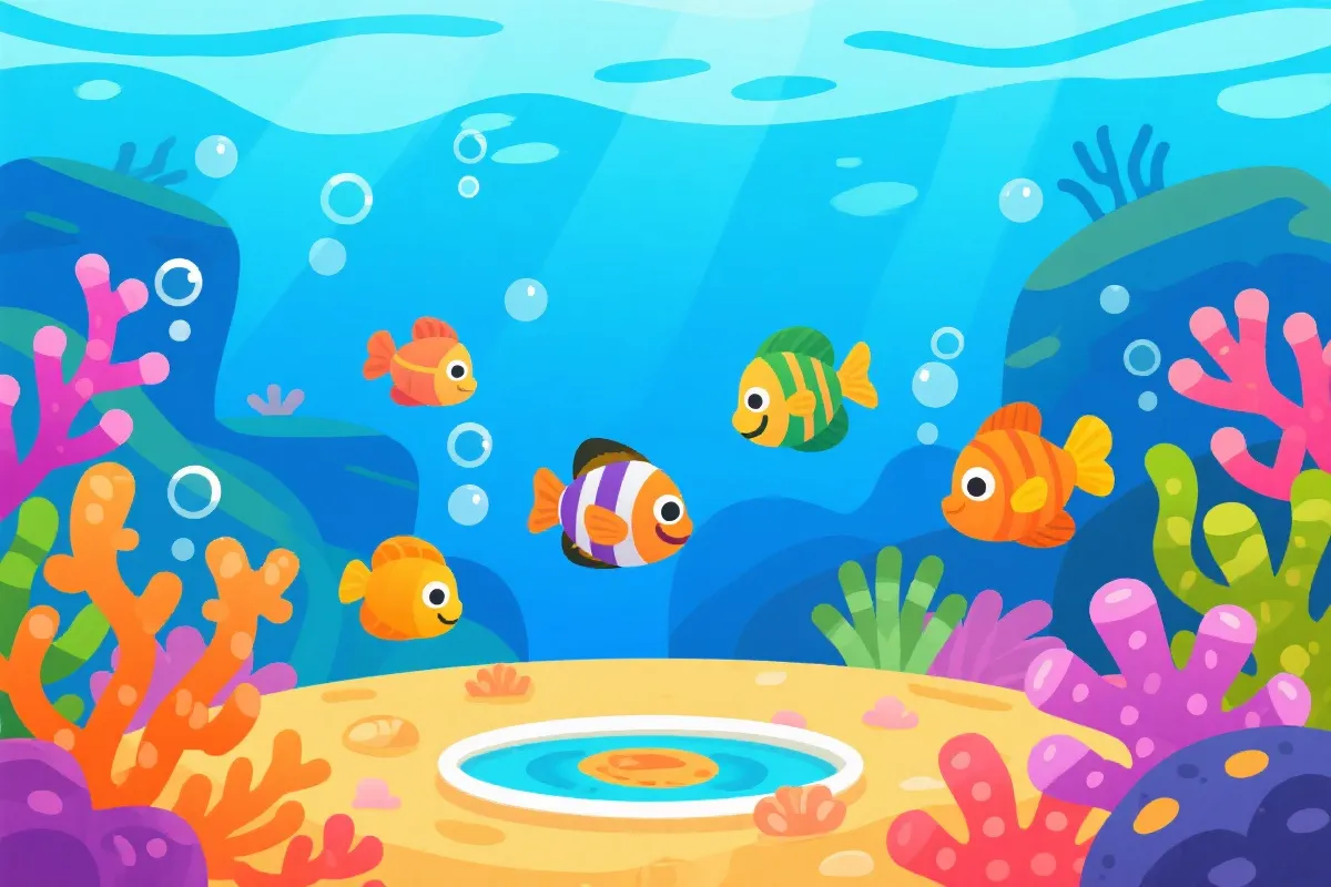 海底世界与新手引导示意图